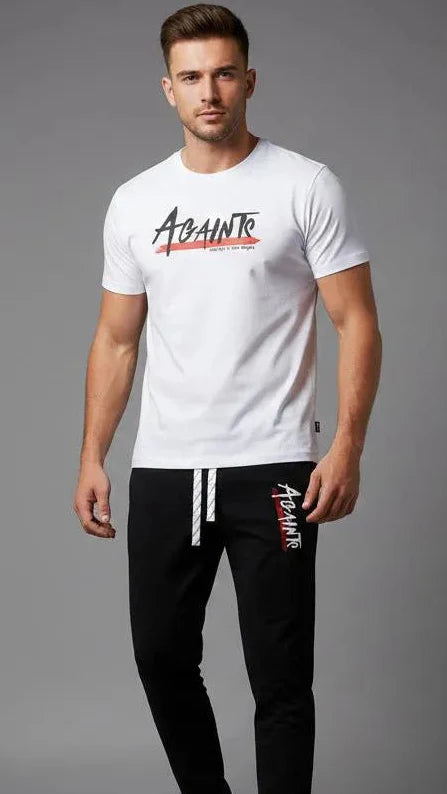 2 Pcs Men's Polyester Printed TrackSuit